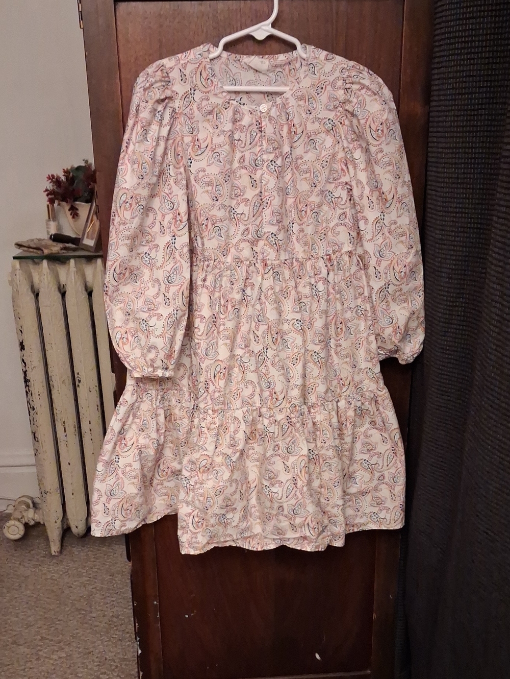 Crewcuts Girls' Size 8 Pink Paisley Tiered Peasant Dress